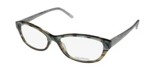 VERA WANG V318 CAT EYE SHAPE SIGNATURE LOGO UNIQUE DESIGN EYEGLASS FRAME/EYEWEAR