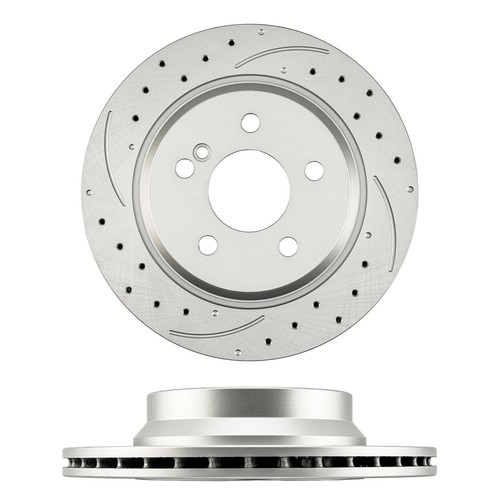 Rear Drilled Brake Rotors for MERCEDES-BENZ C250 CLS400 E300 E55 AMG GLK250 E500 - Picture 10 of 15