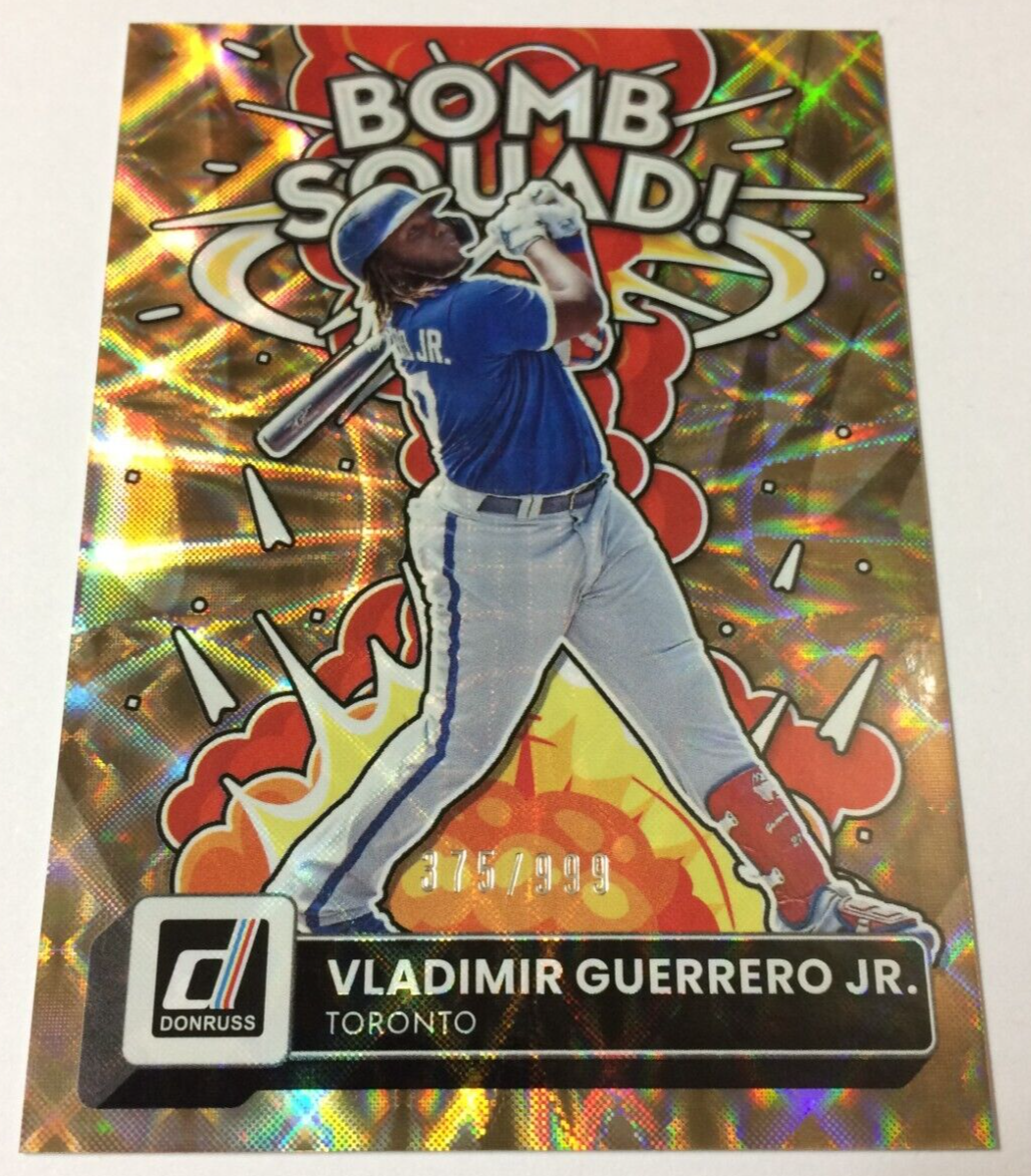 2022 PANINI DONRUSS #BS-2 VLADIMIR GUERRERO JR * BOMB SQUAD! * #375/999 ...