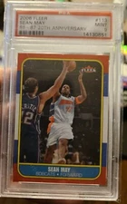 2006-07 Fleer 20th Anniversary Sean May #113 SSP PSA 9 Pop 4 None Graded Higher