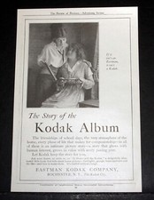 1914 OLD MAGAZINE PRINT AD, EASTMAN KODAK CAMERAS-THE STORY OF THE KODAK ALBUM 