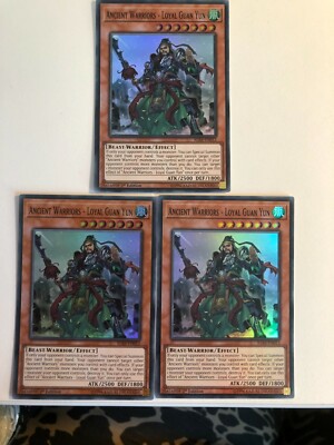 Yugioh Ancient Warriors - Loyal Guan Yun IGAS-EN012 super selten neuwertig x3