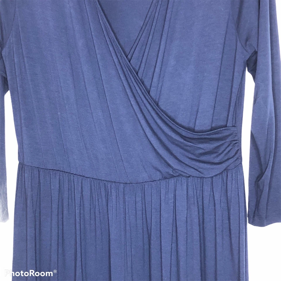 Mono para mujer ASOS envolvente delantero 20 pierna ancha recortado jersey cintura elástica azul Foto 2 de 4