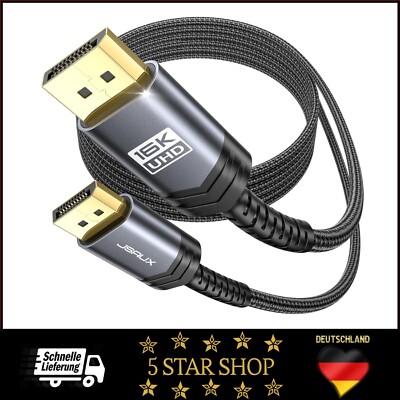 Displayport Kabel 3M 2.1 Displayport Kabel 2.1/2.0 Unterstützung 16K@60Hz