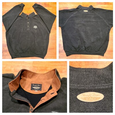 Straight Down 2010 US Open Pebble Beach Golf 3-Button Pullover Men's Sz Large