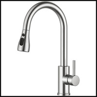 Hochdruck KüChenarmatur Mit Ausziehbarer Brause Edelstahl 360 Drehbar, 2