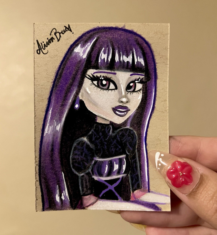 Aceo original elissabat gothic vampire monster high
