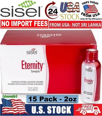 Sisel Eternity Synergistic 2oz 15 Pack Resveratrol Antioxidant Supplement NEW 