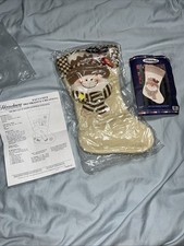 Herrschners 18" Snowman Christmas Stocking Kit Let It Snow No-sew 502063 NIP
