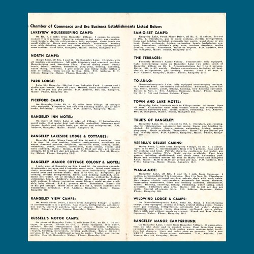 Rangeley Lakes Region in Maine Vintage 1959 The Pinewood Press Canton, ME Map - Picture 6 of 10