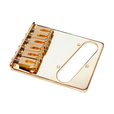 Gotoh GTC202 Hardtail Telecaster Bridge mit Stahlsätteln (gold)