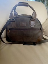 Vintage Kangol Brown Bowler Bag Travel Carry on Hand Luggage Bag