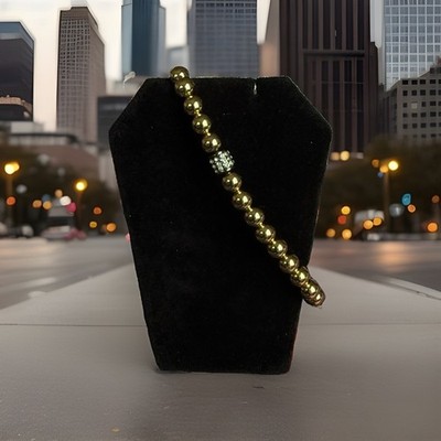 Brighton Bracelet Meridian Petite Stretch Gold Black NWT