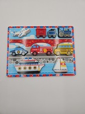 Baby Board Puzzle Cars, Boats, Plane, Train
