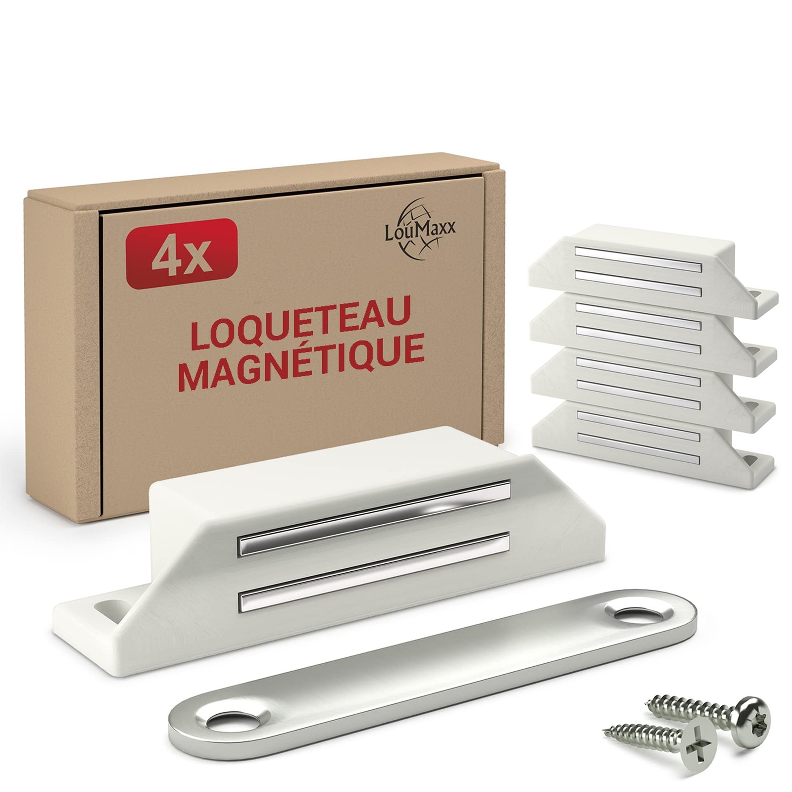 Aimant magnétique puissant néodyme 8kg lot de 4 pour fixation métal