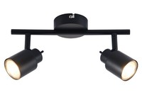Brilliant Andres Led Spotrohr 2Flg Schwarz Matt, Metall, 2X QPAR51, GU10, 10 W,