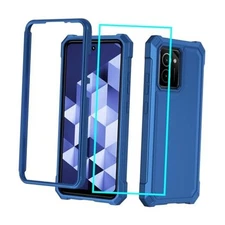 for HMD Case with Screen Protector,Phone Case Full Body Protection Vibe Blue