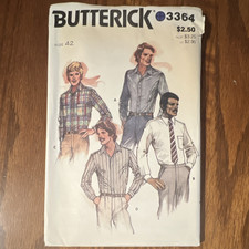 Butterick 3364 Mens Shirt Sewing Pattern Sportswear Size 42 Vintage Original