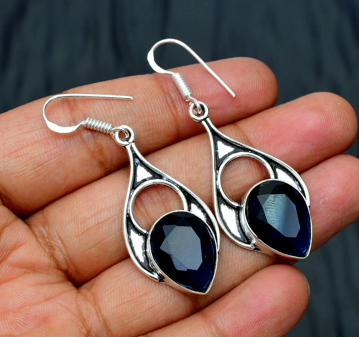 sterling silver teardrop earrings products for sale | eBay