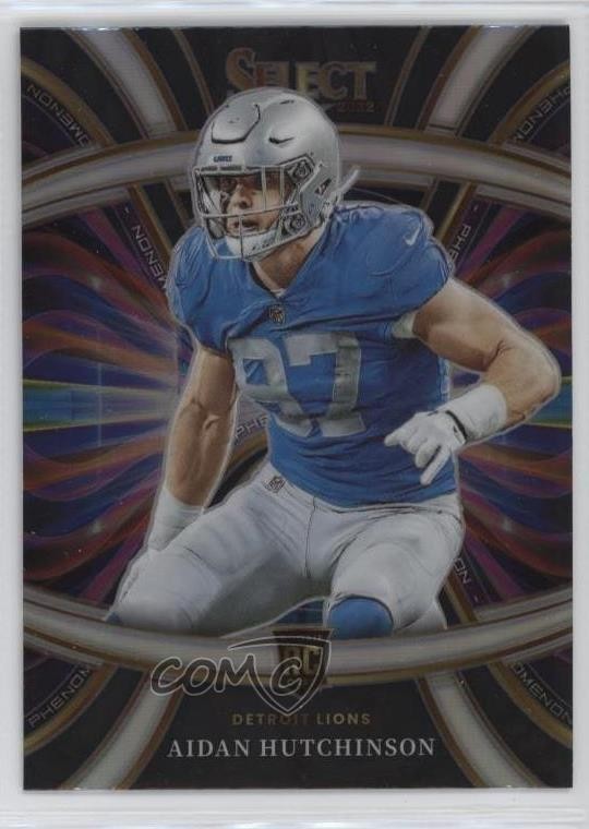 2022 Panini Select Phenomenon Silver Prizm Aidan Hutchinson Rookie RC 13kh