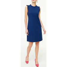 J Crew Ruffle Neck Suit Fashion Sleeveless Workwear Lined Dress US Womens 0 New