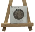1912-S Barber Silver Half Dollar - VF- (Fine+) 90% Silver