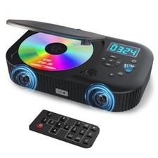 CD Player Portable, Dual Stereo Portable CD Player- 4000mAh Rechargeable Black