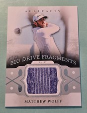 2021-22 Upper Deck Artifacts MATTHEW WOLFF Golf Big Drive Fragments Shirt Relic