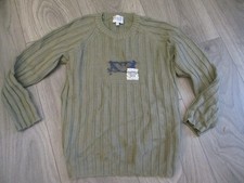Boys ARMANI JUNIOR Khaki Green Ribbed 100% Virgin Wool Jumper Age 5 - 6 yrs VGC