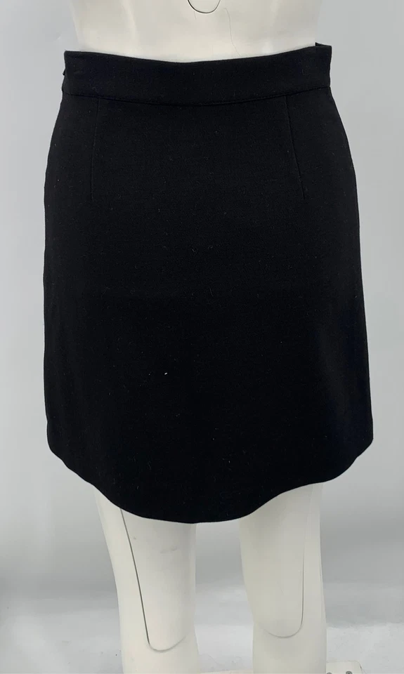 Minifalda Cynthia Rowley para mujer negra metálica con apliques de rosa nube línea A talla 2 Foto 3 de 4