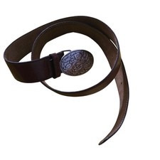 Kids Brown Leather Belt With Western Buckle Size L  Genuine Leather Cowboy Style