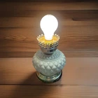 Milk Glass  White Lamp Base Working No Top Base Only Vintage