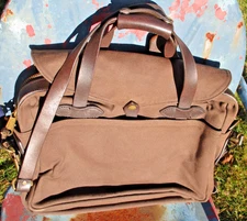 FILSON Original BRIEFCASE Twill DARK CHOCOLATE 16"x4"x12.5" COMPUTER BAG Carryon