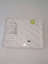 Lacoste 100% Cotton Percale Twin Textured Dashes Sheet Set Graphite