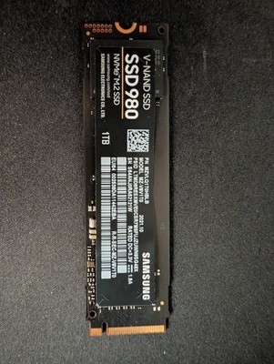 Samsung 980 1TB M.2 NVMe SSD MZ-V8V1T0B/AM Used Personal Pull