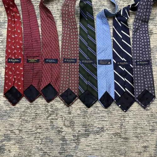 Lot of 8 Brooks Brothers Makers Silk Ties Made USA NYC Striped Geometric Dot image 8