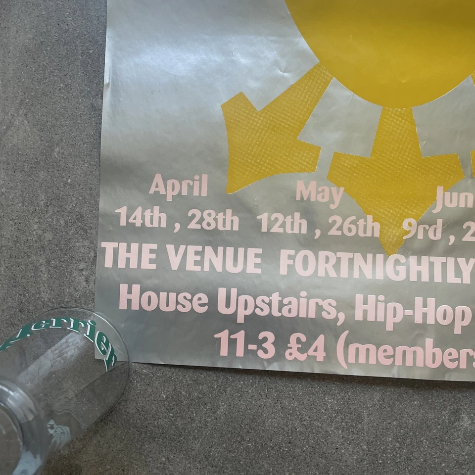 Affiche ancienne Club Tribal Funktion - Années 90' Electro- 40 x 60 cm environ - Photo 3/4