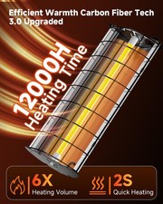 HOSASSPER Chicken Coop Heater 400W Adjustable Heat Lamp Extended Large Broode...
