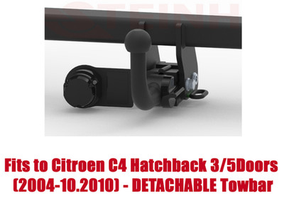 Abnehmbare Zug Stange für Citroen C4 Hatchback 04-10 & 13 Stecker Bypass- Relais