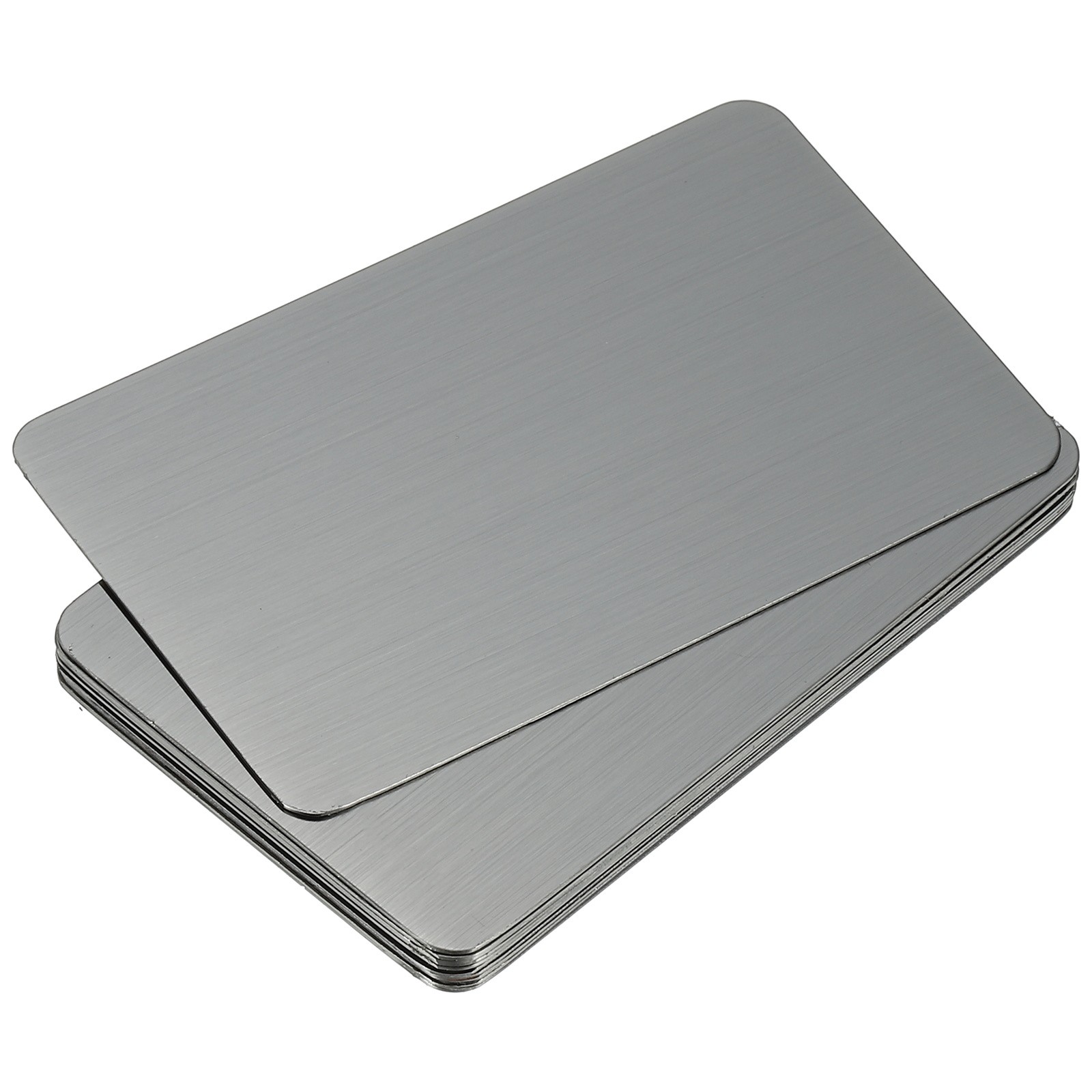 0.3mm Stainless Steel Metal Business Cards, 12 Pack Blank Name Card, Black