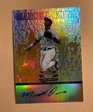 MARCELL OZUNA 2012 LEAF VALIANT ON CARD AUTO Orange/Gold Refractor #57/99 Rookie. rookie card picture