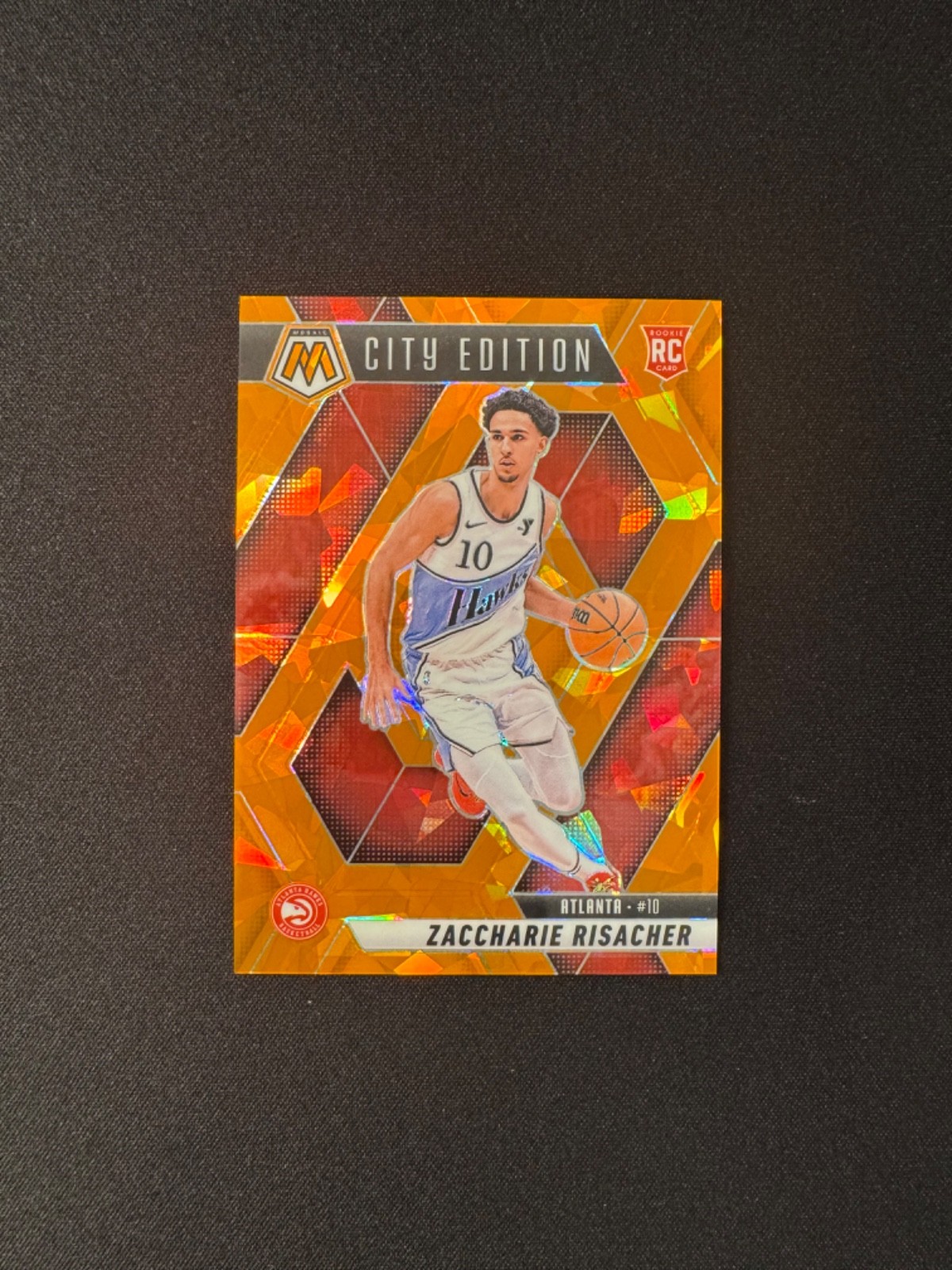 2024-25 Panini Mosaic - City Edition Zaccharie Risacher #274 Orange Ice /49