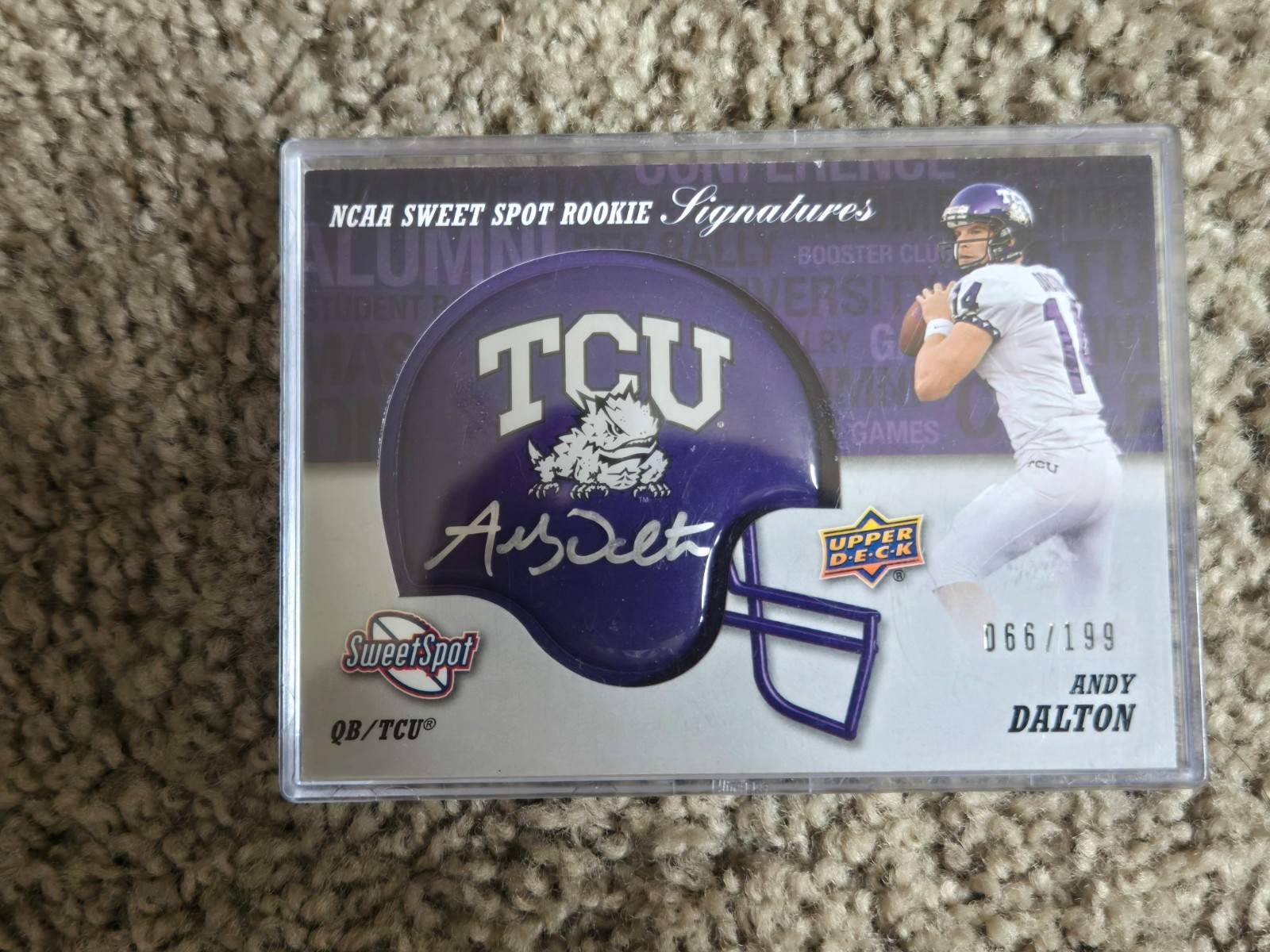 Andy Dalton Upper Deck Sweet Spot Signature Helmet #RSAD Base