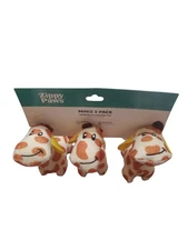 ZippyPaws Miniz 3 Pack Giraffe Zoo Friends Burrow Squeaky Plush Dog Toy