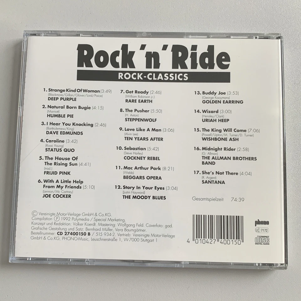 CD Rock n Ride Classics Vol. 8 Deep Purple Golden Earring Uriah Heep Santana - Bild 2 von 4