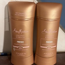 2 New Shea Moisture Fresh Antiperspirant Deodorant Coconut  Hibiscus