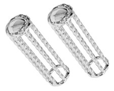 Classic Lowrider Square Twisted Chrome Handlebar Bicycle Grips Cruiser Custom.