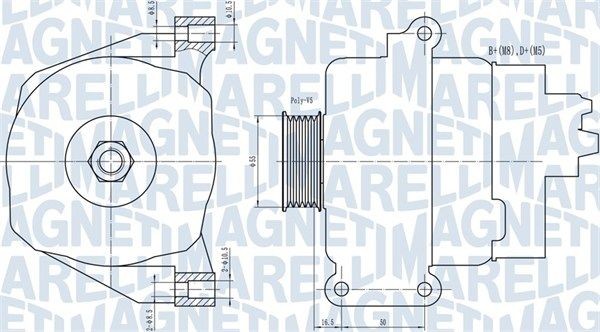 Generator Magneti Marelli 063731766010 FÜR CitroËN FÜR Fiat Lancia Lichtmaschine-image
