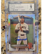 Josuar Gonzalez Bowman 2025 Refractor /10 Auto