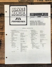 Soundesign Model 6924 Stereo Service Manual *Original*